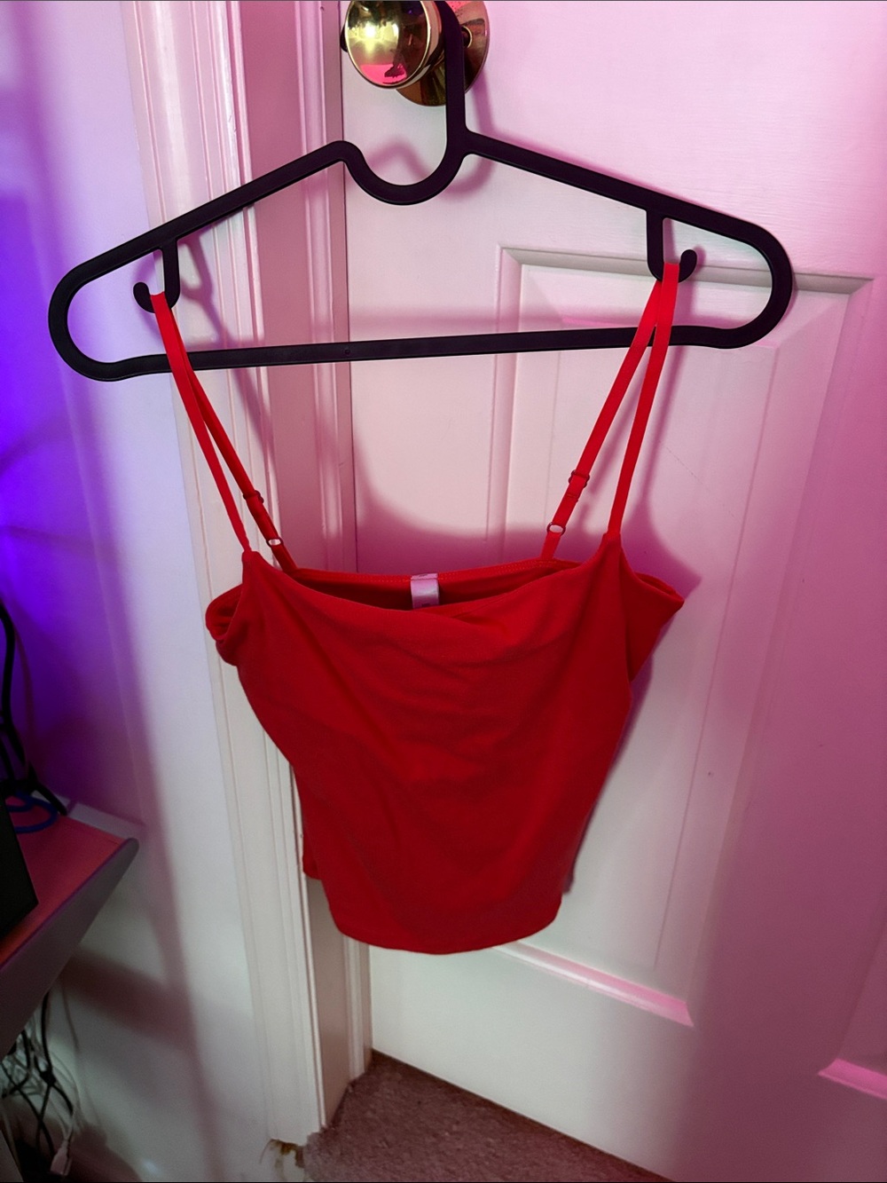 Amazon Red Women's Adjustable-Strap Bandeau Cami Top